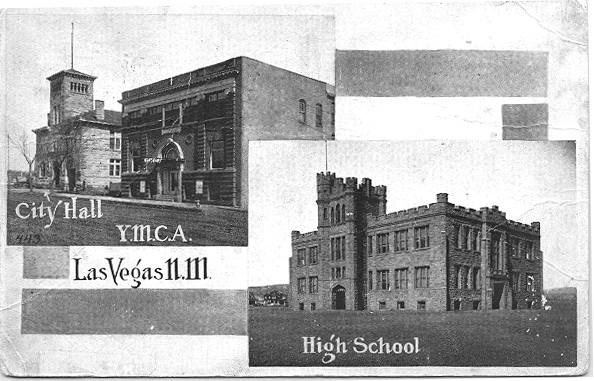 Post Card6 of Las Vegas, NM (YMCA and High School)